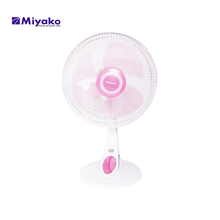 Miyako Standing Fan, Desk Fan 12 Inch KAD1237PL - Pink